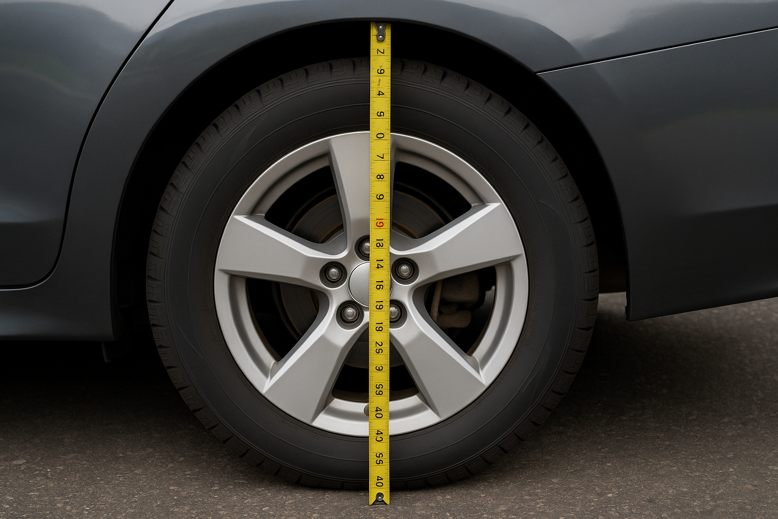 measuring from ground to center of the arch